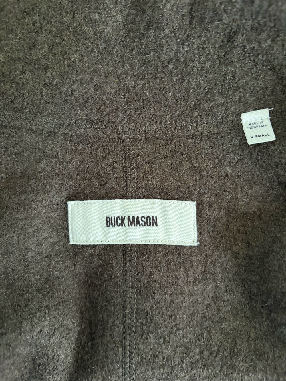 Buck Mason Chore Coat Jacket Blazer Felted Button Up Merino Wool Brown Size Xs - Picture 2 of 11